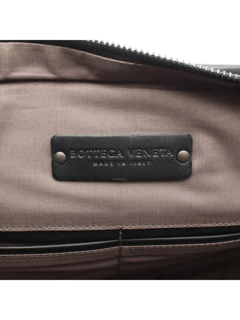 Bottega Veneta Briefcase Intrecciato 2-Way Brown Black Leather